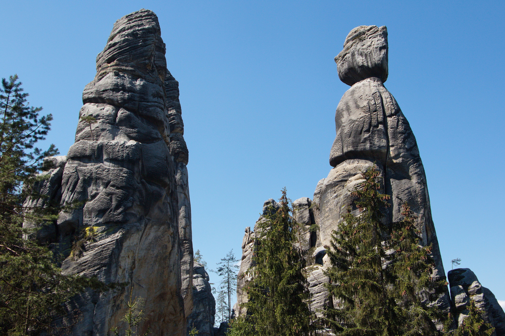 Felsformationen in Adersbacher Felsenstadt